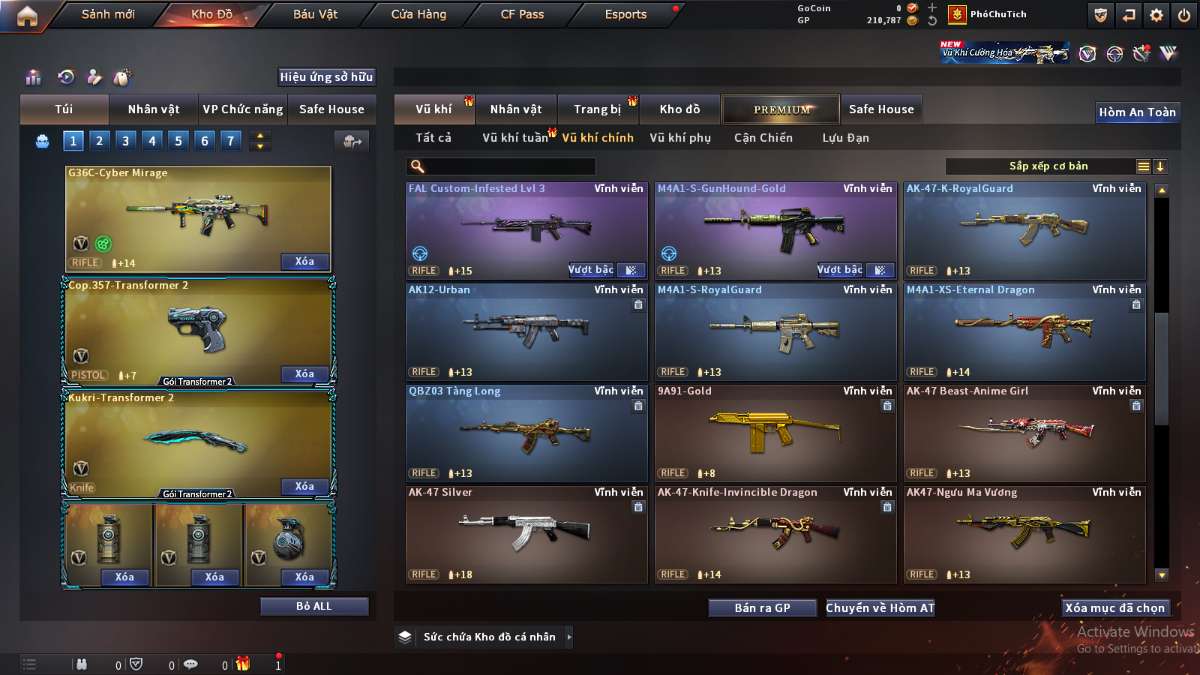 shop acc cf uy tin gia re
